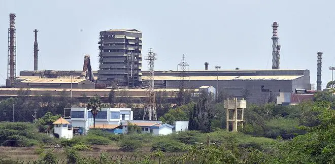 THOOTHUKUDI, TAMIL NADU, 26/04/2021: A view of the Sterlite Copper Plant in Thoothukudi on Monday. Photo : RAJESH N THOOTHUKUDI, TAMIL NADU, 26/04/2021: A view of the Sterlite Copper Plant in Thoothukudi on Monday. Photo : RAJESH N