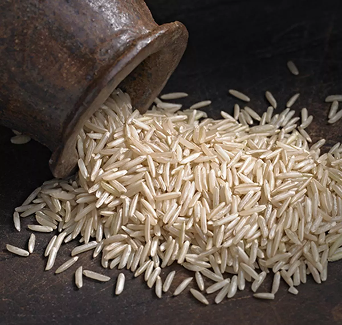 Close up of Basmati Rice.