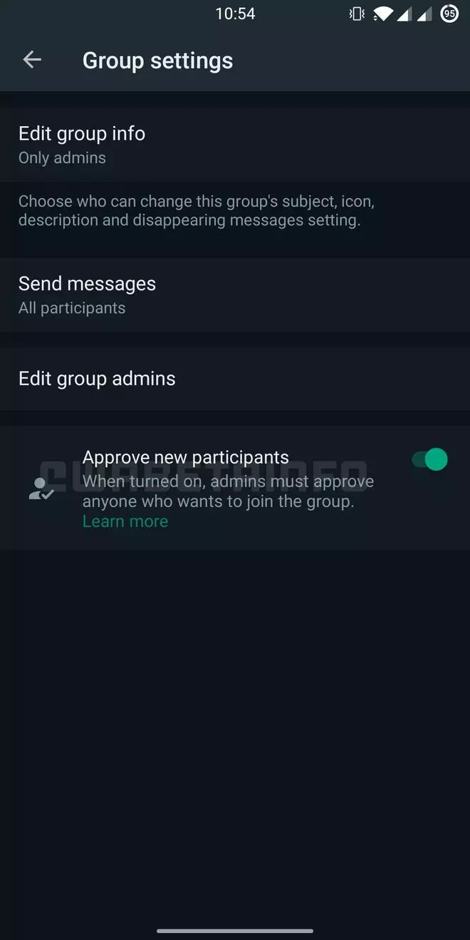 Approve new participants on WhatsApp