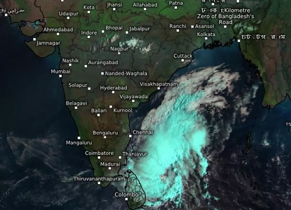Clouds over the South-West Bay of Bengal off Sri Lanka and Tamil Nadu in India have come under shearing effect on Friday morning as an approaching depression lies in wait for intensification as a deep depression.