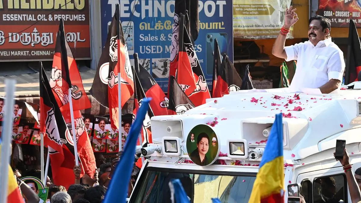 AIADMK’s Edappadi Palaniswami kicks off 2026 campaign with Mylapore rally