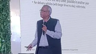 Prof Ashok Jhunjhunwala, who until recently taught at IIT-Madras and is currently the Director of IIT Madras Research Park, addresses an exhibition-cum-conference on the Indian EV industry in Chennai on Saturday. Prof Ashok Jhunjhunwala, who until recently taught at IIT-Madras and is currently the Director of IIT Madras Research Park, addresses an exhibition-cum-conference on the Indian EV industry in Chennai on Saturday.
