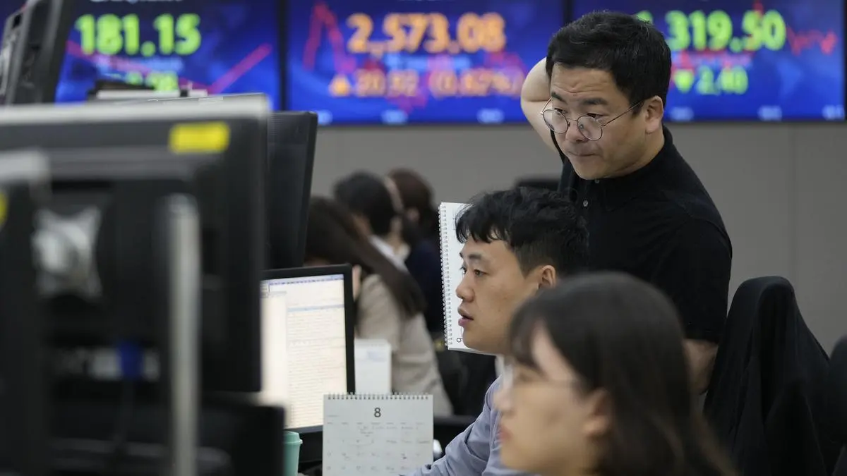 Stock market today: Asian shares fall, tracking a decline on Wall St on fears rates may stay high