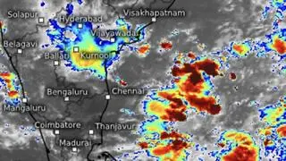 Thunderstorms (in red and yellow) seen firing away over parts of Bay of Bengal; over land across Telangana and Rayalaseema; and off Goa and Coastal Karnataka on Friday morning as pre-monsoon weather dictated regional weather. Thunderstorms (in red and yellow) seen firing away over parts of Bay of Bengal; over land across Telangana and Rayalaseema; and off Goa and Coastal Karnataka on Friday morning as pre-monsoon weather dictated regional weather.