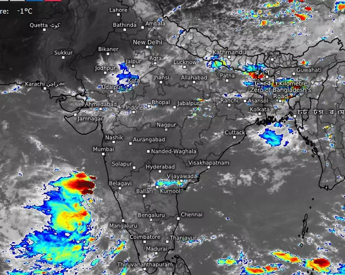 Satellite pictures on Friday showed heavy build-up of clouds over the Arabian Sea extending from Lakshadweep and northwards along the West Coast as India Meteorological Department sees above-normal rains during September.