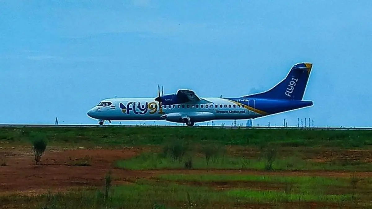 Fly91 flight to Hubballi diverted to Bengaluru amid bad weather