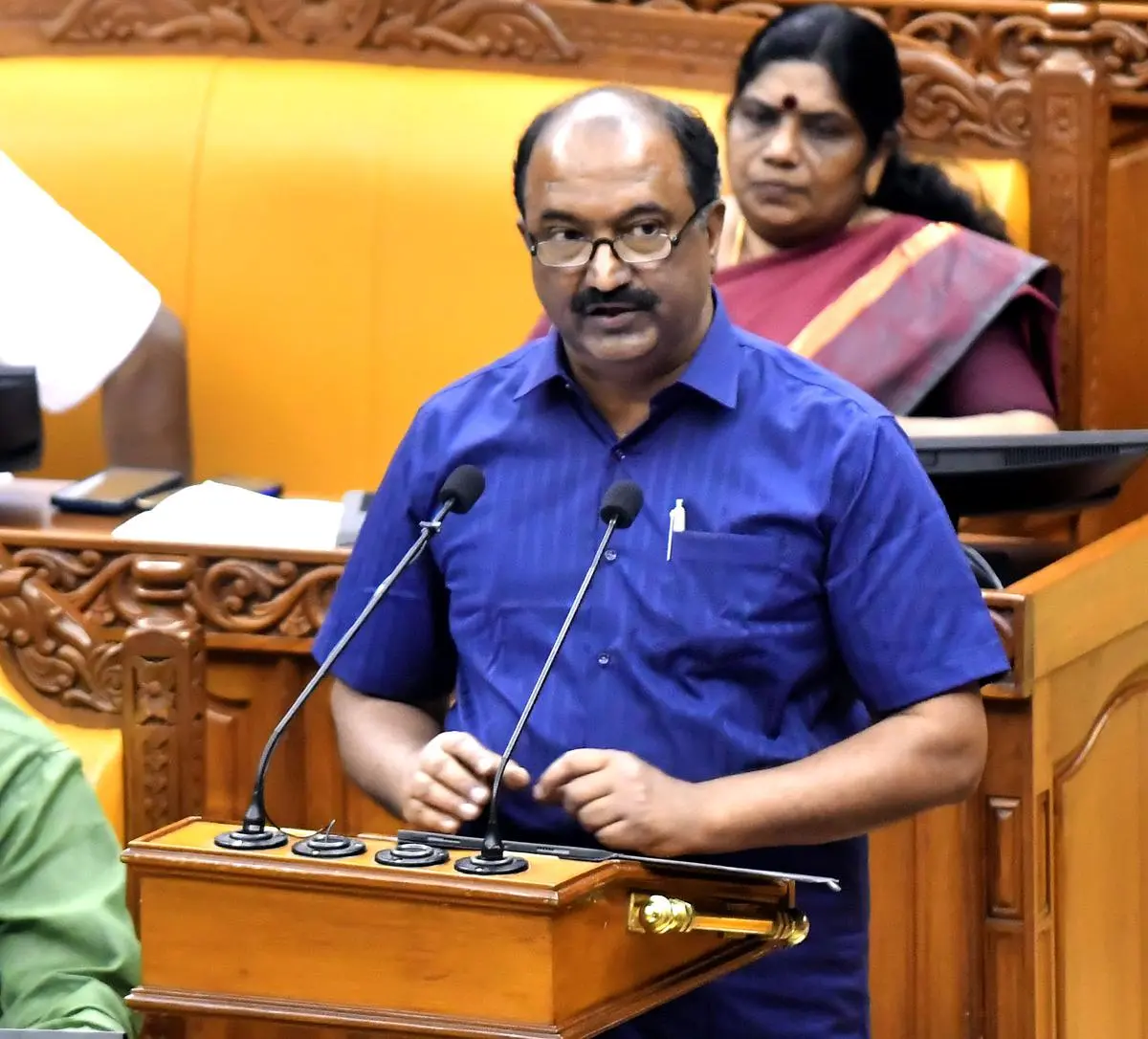 File Photo: Finance Minister KN Balagopal presenting the Kerala Budget at the Assembly in Thiruvananthapuram on Friday.