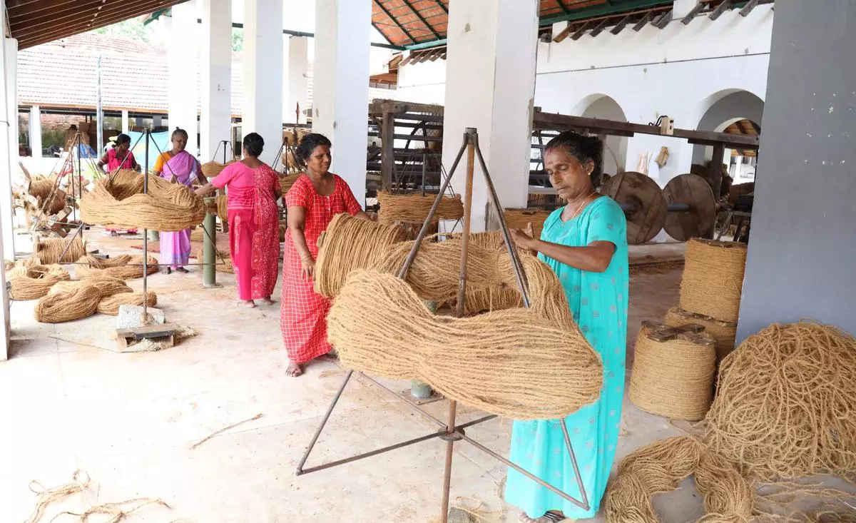 File picture of women workers in a Cooperative Society in Alappuzha. 
