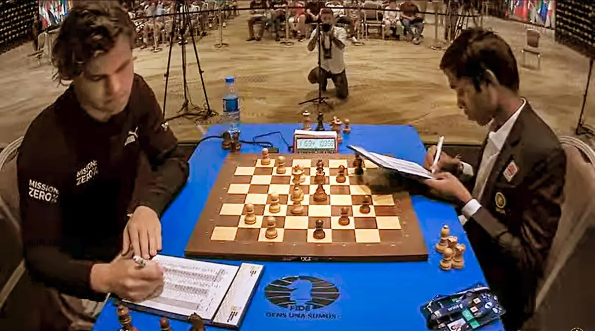 Chess World Cup Final: Praggnanandhaa holds Carlsen to a draw - Rediff.com