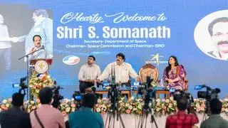 ISRO Chairman S Somanath inaugurates the launch of NeST Group’s Zero Emission initiative. From left: Althaf Jehangir, CEO & Executive Director, Hardware & Manufacturing, SFO Technolgies, Dr.N. Jehangir, Chairman & Managing Director, NeST Group and Ms Nazneen Jehangir, CEO & Executive Director, NeST Digital ISRO Chairman S Somanath inaugurates the launch of NeST Group’s Zero Emission initiative. From left: Althaf Jehangir, CEO & Executive Director, Hardware & Manufacturing, SFO Technolgies, Dr.N. Jehangir, Chairman & Managing Director, NeST Group and Ms Nazneen Jehangir, CEO & Executive Director, NeST Digital