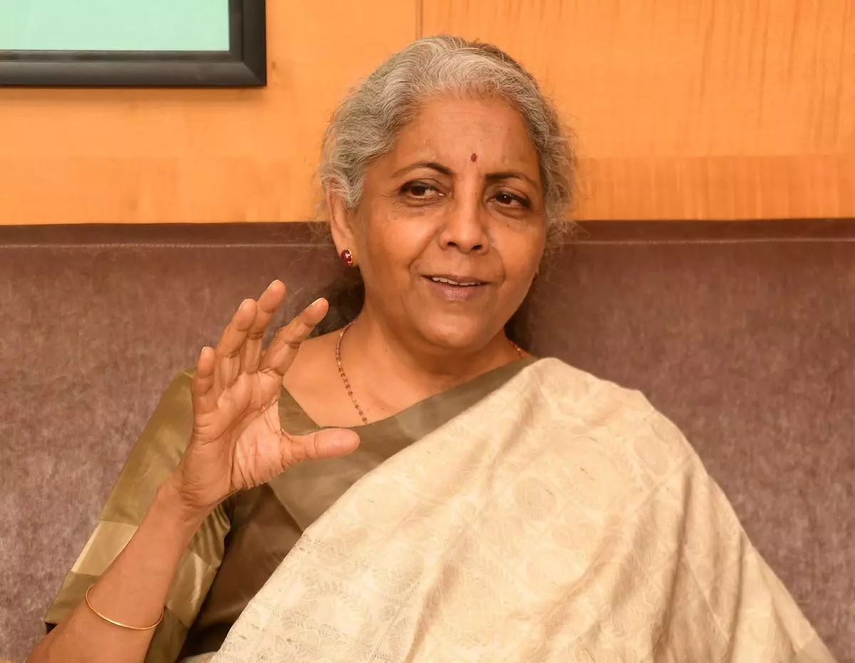 Nirmala Sitharaman, Union Finance Minister at an interview with Business Line in Chennai.