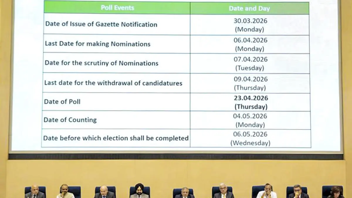 EC announces single-phase poll for 234 Tamil Nadu Assembly seats on April 23