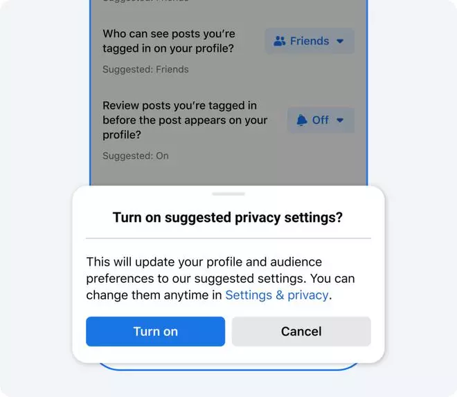 Turn on privacy settings