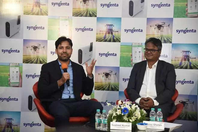 (From left) Syngenta India country head and Managing Director Susheel Kumar with Feroz Sheikh, Chief Information Officer and Digital Officer, Syngenta Group