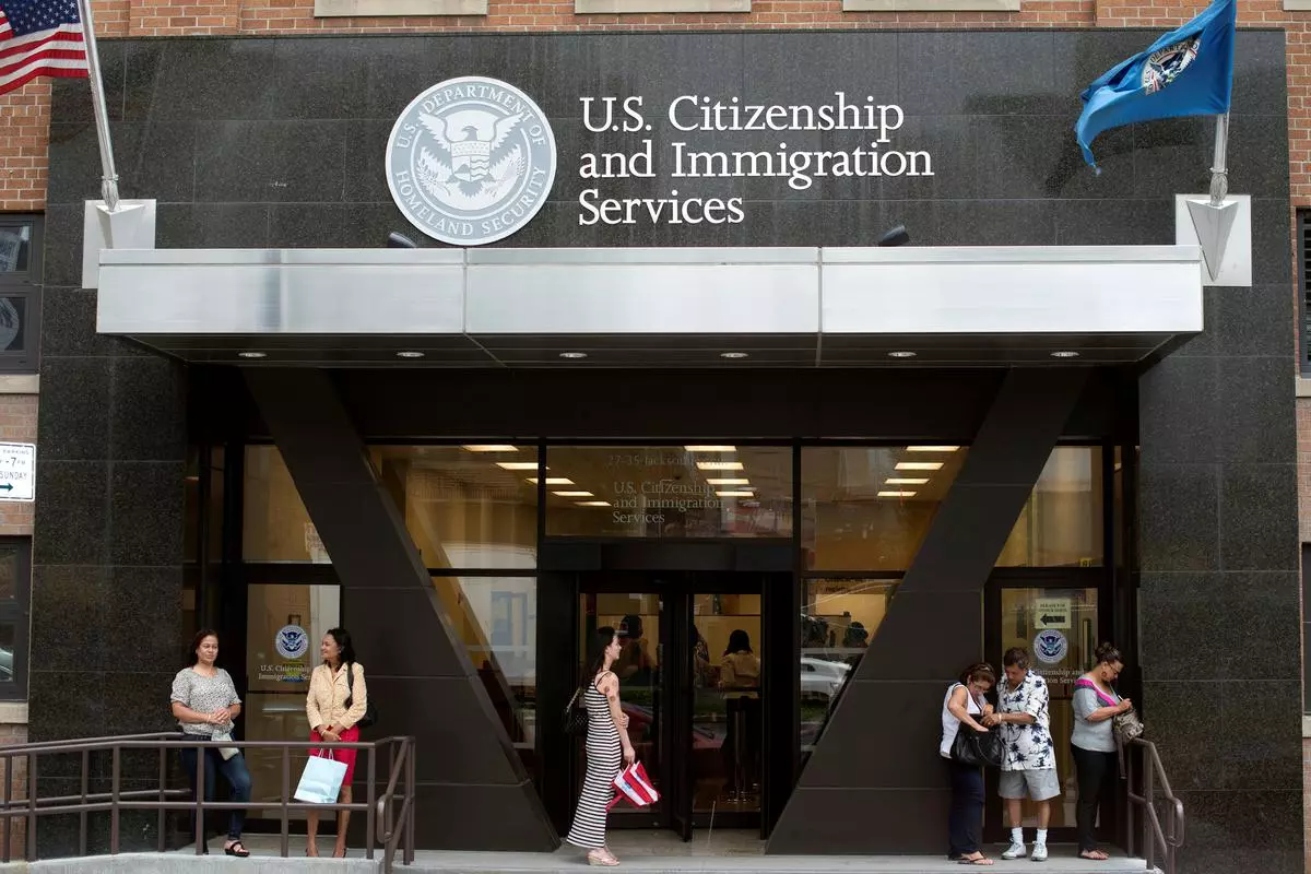 The US Citizenship and Immigration Services offices in New York (file image)