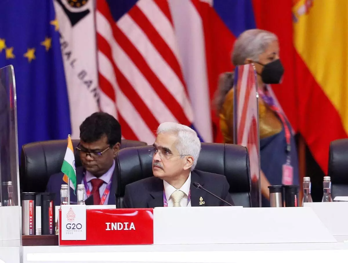 Reserve Bank of India (RBI) Governor Shaktikanta Das attends the G20 Finance Ministers and Central Bank Governors Meeting in Nusa Dua, Bali, Indonesia, 15 July 2022. Made Nagi/Pool via REUTERS