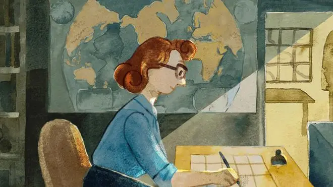 Illustration of Marie Tharp by Google Illustration of Marie Tharp by Google