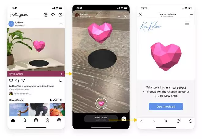 AR ads on Instagram feed and Stories