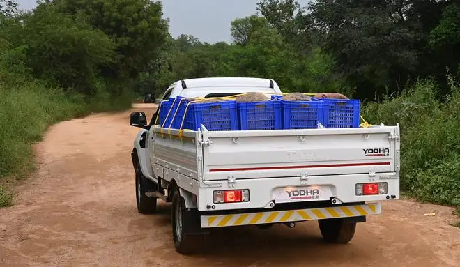 The engine in the Yodha 2.0 delivers a peak power of 73.6kW and a peak torque of 250Nm from a low 1,000 rpm to about 2,500 rpm The engine in the Yodha 2.0 delivers a peak power of 73.6kW and a peak torque of 250Nm from a low 1,000 rpm to about 2,500 rpm