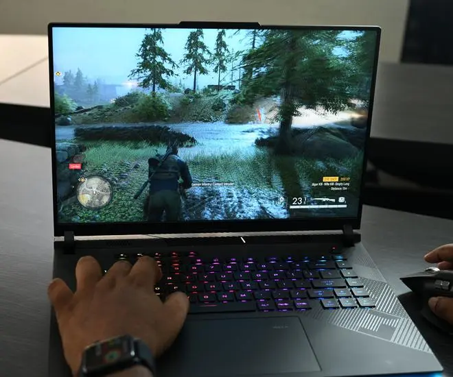 For Technofile : Asus ROG Strix 16. Photo : Bijoy Ghosh To go with Siddharth's report For Technofile : Asus ROG Strix 16. Photo : Bijoy Ghosh To go with Siddharth's report