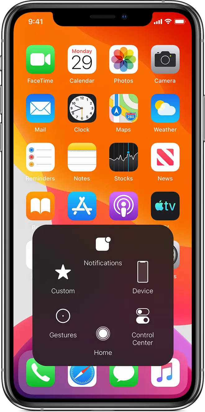 You can use AssistiveTouch to adjust volume, lock your screen, use multi-finger gestures, restart your device or replace pressing buttons with just a tap. You can use AssistiveTouch to adjust volume, lock your screen, use multi-finger gestures, restart your device or replace pressing buttons with just a tap.