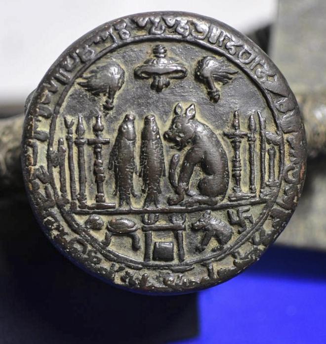 This image posted on May 16, 2026 shows an artifact, which is being handed back to India among other articles during a restitution ceremony, is displayed at the event, in The Hague. The Netherlands on Saturday handed back 11th-century Chola dynasty copper plates to India, in an event attended by Prime Minister Narendra Modi, signifying the strengthening of ties between the two countries. This image posted on May 16, 2026 shows an artifact, which is being handed back to India among other articles during a restitution ceremony, is displayed at the event, in The Hague. The Netherlands on Saturday handed back 11th-century Chola dynasty copper plates to India, in an event attended by Prime Minister Narendra Modi, signifying the strengthening of ties between the two countries.