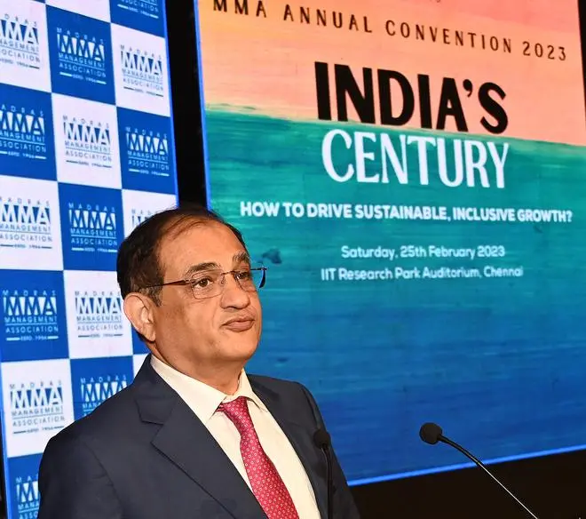 HK Agarwal, MD, Grasim Industries Ltd at the valedictory session of MMA Annual Convention 2023, in Chennai on Saturday HK Agarwal, MD, Grasim Industries Ltd at the valedictory session of MMA Annual Convention 2023, in Chennai on Saturday