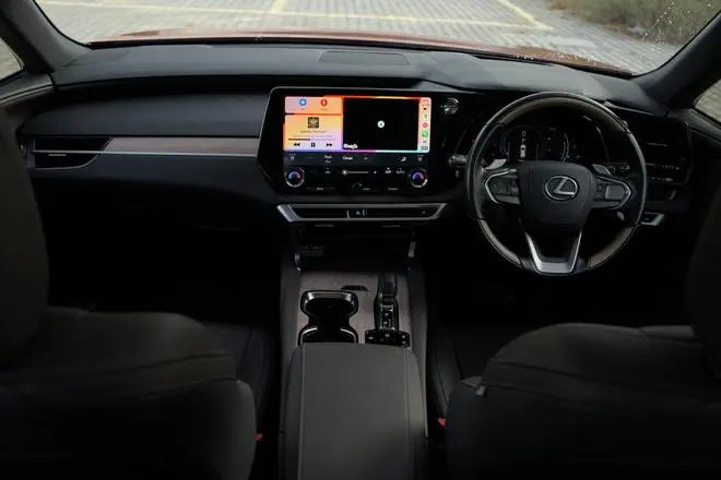 The ergonomically sound placement of controls is complemented by a 14-inch infotainment screen and the optional 12-speaker Mark Levinson audio system which is excellent The ergonomically sound placement of controls is complemented by a 14-inch infotainment screen and the optional 12-speaker Mark Levinson audio system which is excellent