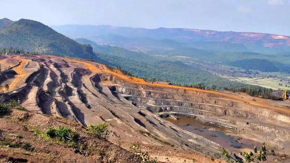 A representative image of a mined area in Ballari district of Karnataka. 