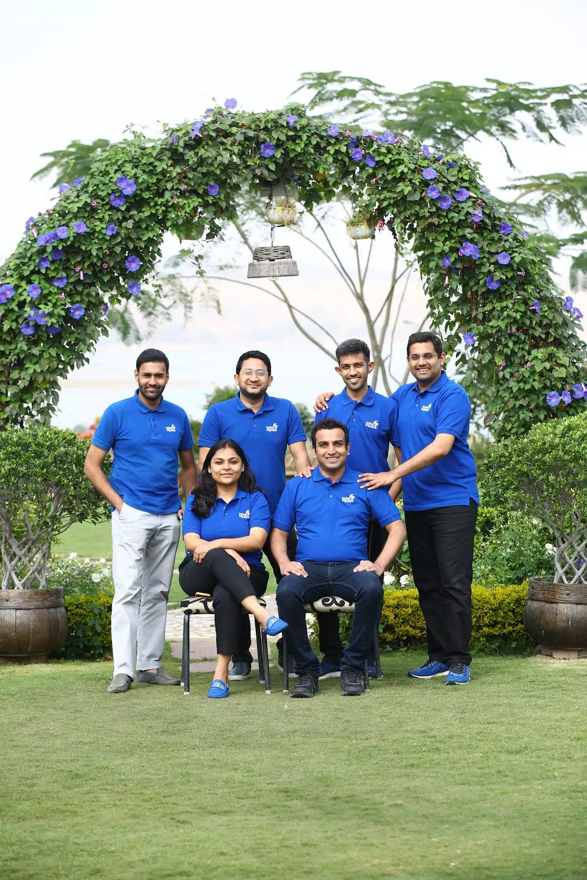 Team members of SolarSquare, a residential rooftop solar services company