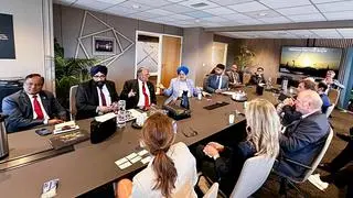 Union Minister of Petroleum and Natural Gas Hardeep Singh Puri during a roundtable with representatives of Offshore Energy Cluster, in Bergen on Monday. Union Minister of Petroleum and Natural Gas Hardeep Singh Puri during a roundtable with representatives of Offshore Energy Cluster, in Bergen on Monday.