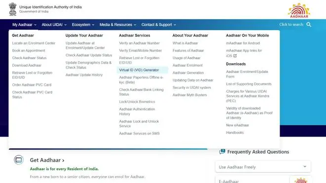 Select Virtual ID (VID) Generator - Aadhaar Select Virtual ID (VID) Generator - Aadhaar