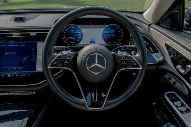 Stretching across the dash, the widescreen setup delivers a sleek, high-tech feel with a more driver-friendly, ergonomic design. Stretching across the dash, the widescreen setup delivers a sleek, high-tech feel with a more driver-friendly, ergonomic design.