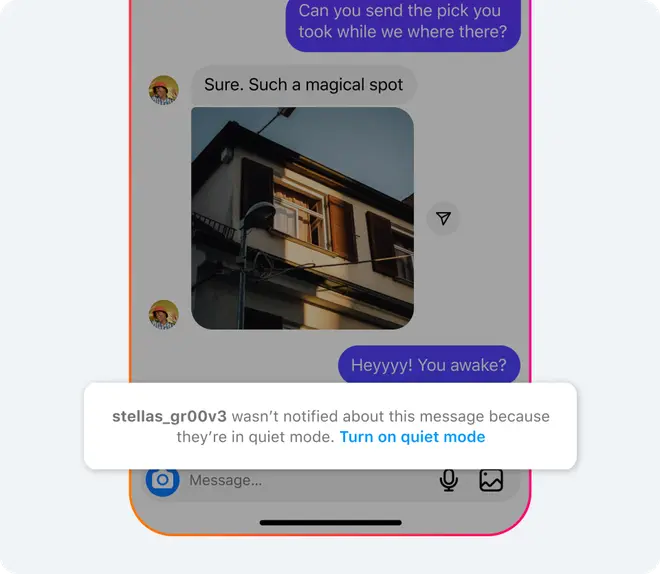 Instagram prompt in direct messages Instagram prompt in direct messages