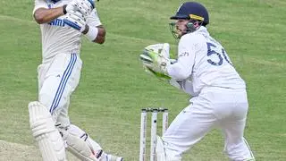 India’s Dhruv Jurel plays a shot  during the fourth day of fourth Test match between India and England at JSCA International Stadium Complex (file photo) India’s Dhruv Jurel plays a shot  during the fourth day of fourth Test match between India and England at JSCA International Stadium Complex (file photo)