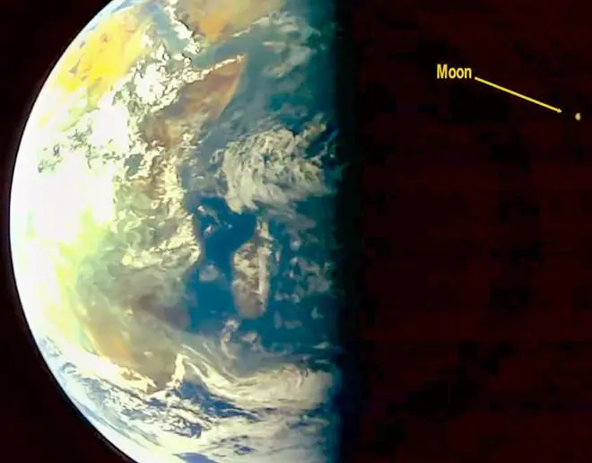 Aditya-L1, destined for the Sun-Earth L1 point, takes a selfie and images of the Earth and the Moon. Aditya-L1, destined for the Sun-Earth L1 point, takes a selfie and images of the Earth and the Moon.