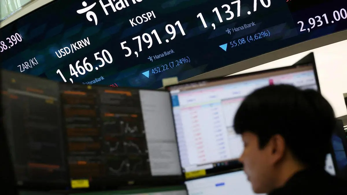South Korean shares slide more than 2% on hawkish Fed stance