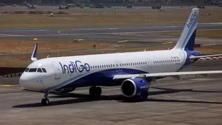 FILE PHOTO: An IndiGo airlines passenger aircraft taxis on the tarmac at Chhatrapati Shivaji International airport in Mumbai