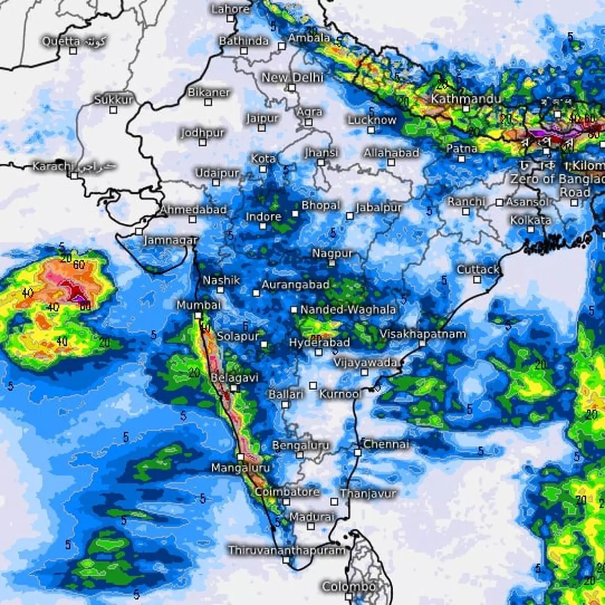 The UK Met Office agrees with the India Meteorological Department forecast for rains spreading out over Central India, with the heaviest showers along the West Coast until Tuesday, as a low-pressure area develops off the Mumbai coast on Monday.