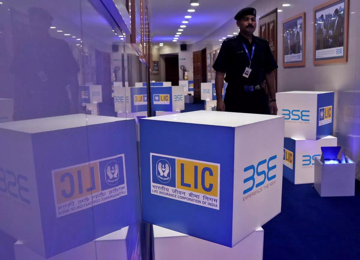 On BSE, the LIC scrip hit a 52-week low of ₹666.9 apiece on Monday