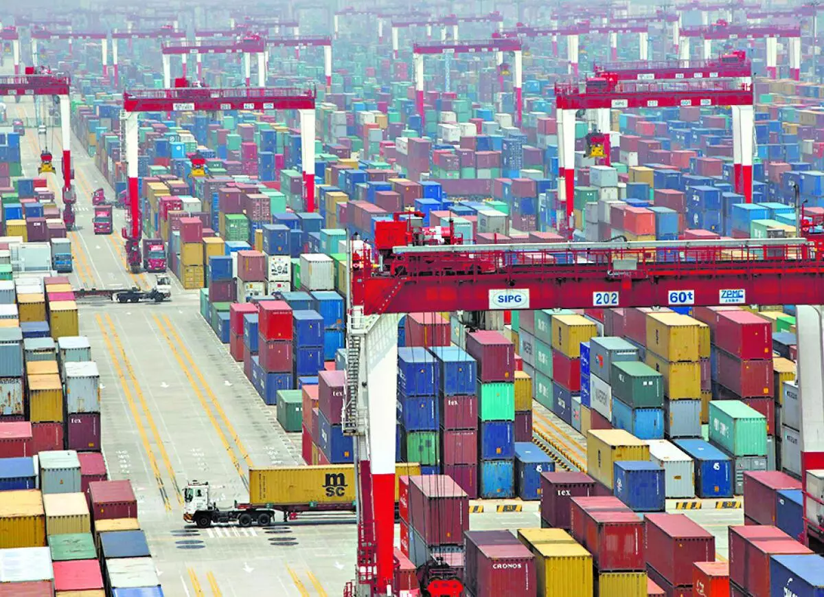 A general view of a shipping container area at Yangshan Port of Shanghai. (REUTERS/File photo)