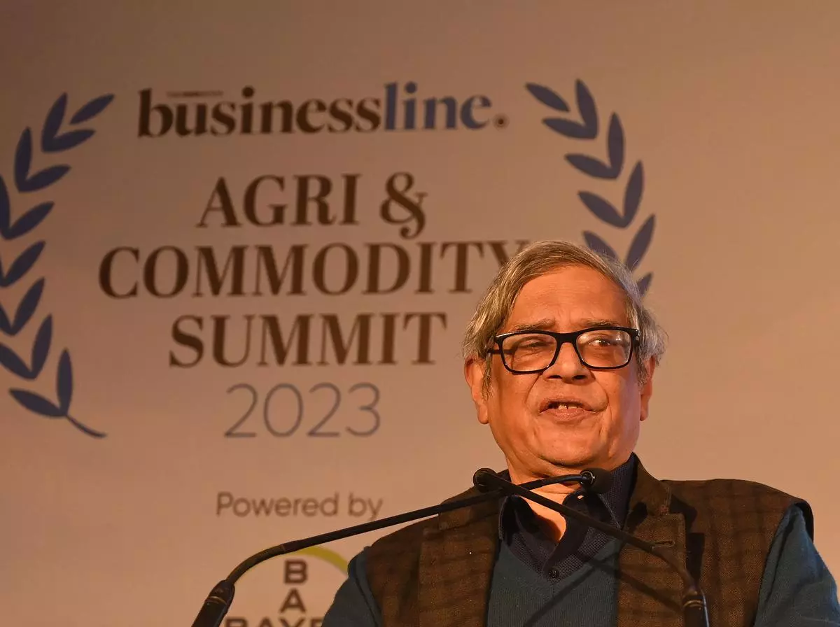 Bibek Debroy, Chairman, Economic Advisory Council to PM, at the businessline Agri-Business and Commodities Summit in New Delhi