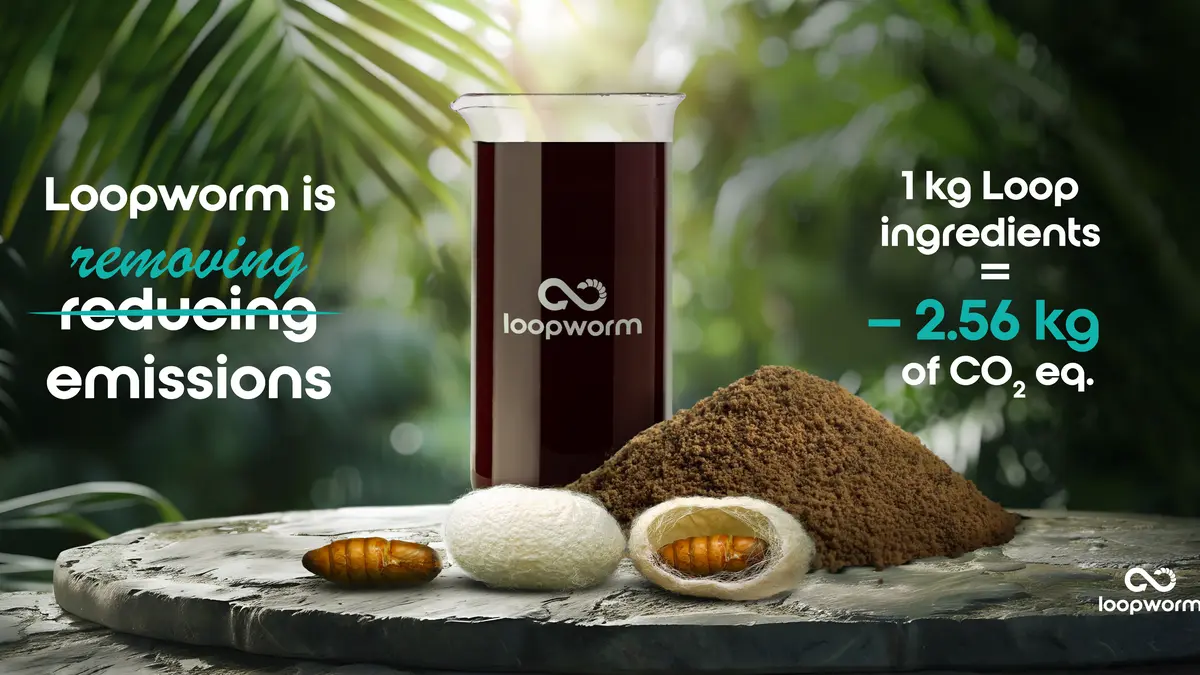 Loopworm says its silkworm-based feed ingredients are now carbon negative