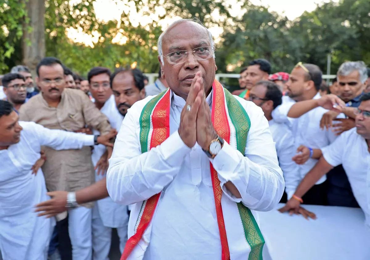 Mallikarjun Kharge, the newly elected president of the Congress party