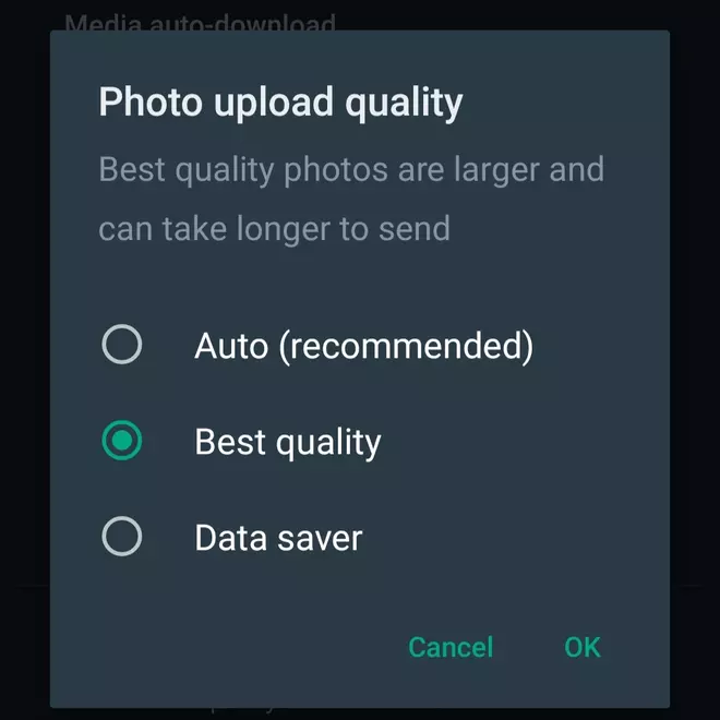 WhatsApp lets you send images in original quality