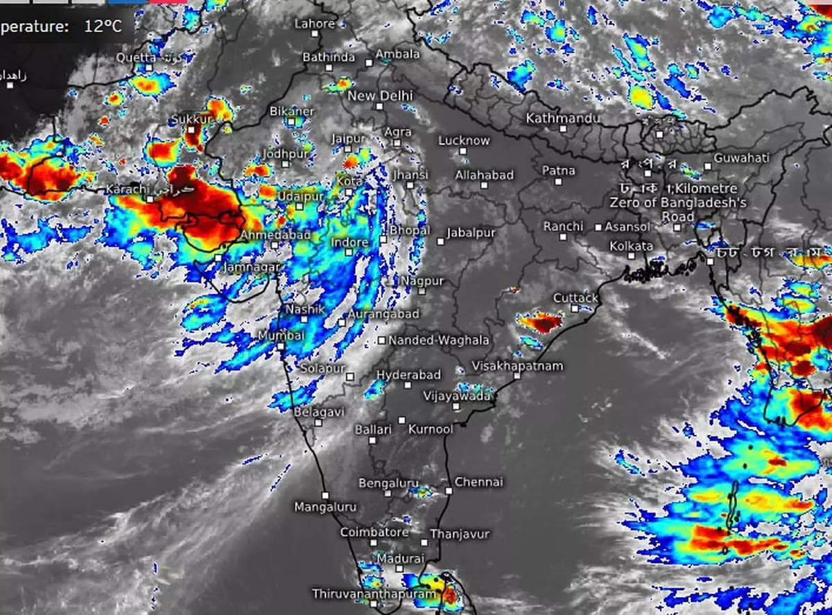 The denser of clouds were seen moving away from West India and Gujarat on Tuesday evening as a depression retained its strength during its stay over Rajasthan. Fresh clouds converged over Bay of Bengal ahead of a likely fresh low-pressure area expected during the weekend.