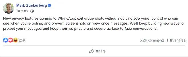 Mark Zuckerberg on Facebook Mark Zuckerberg on Facebook