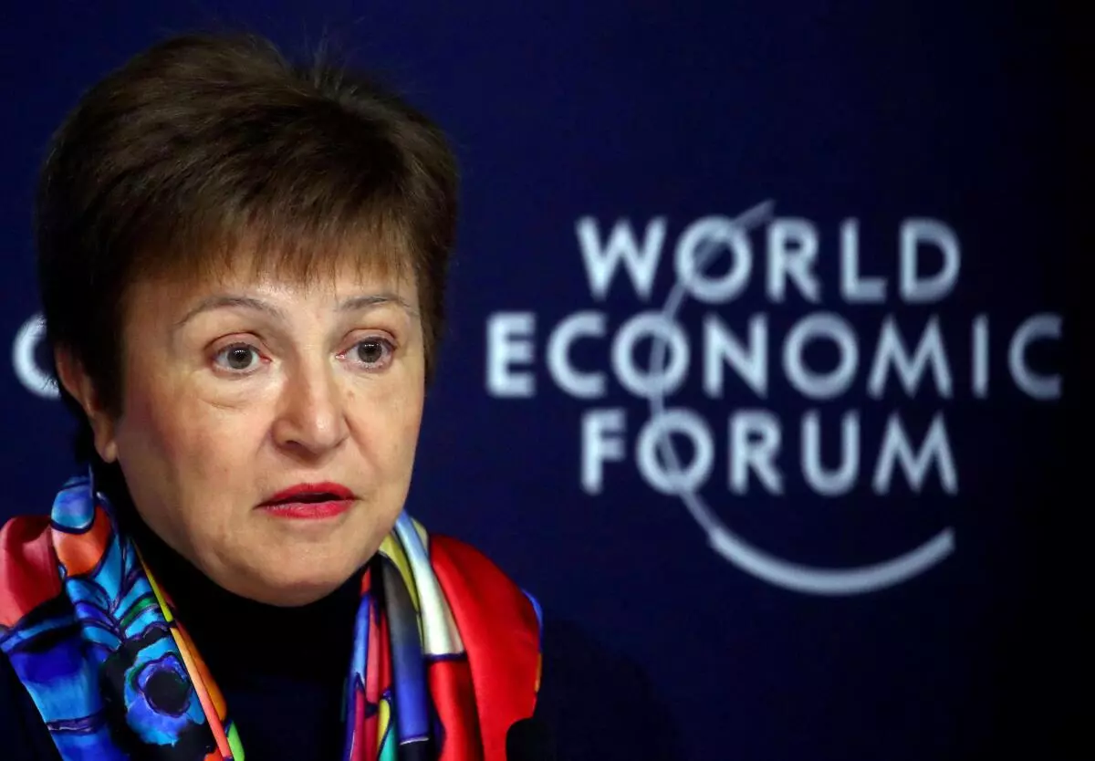 FILE PHOTO: IMF Managing Director Kristalina Georgieva speaks at a news conference ahead of the World Economic Forum (WEF) in Davos, Switzerland January 20, 2020. 
