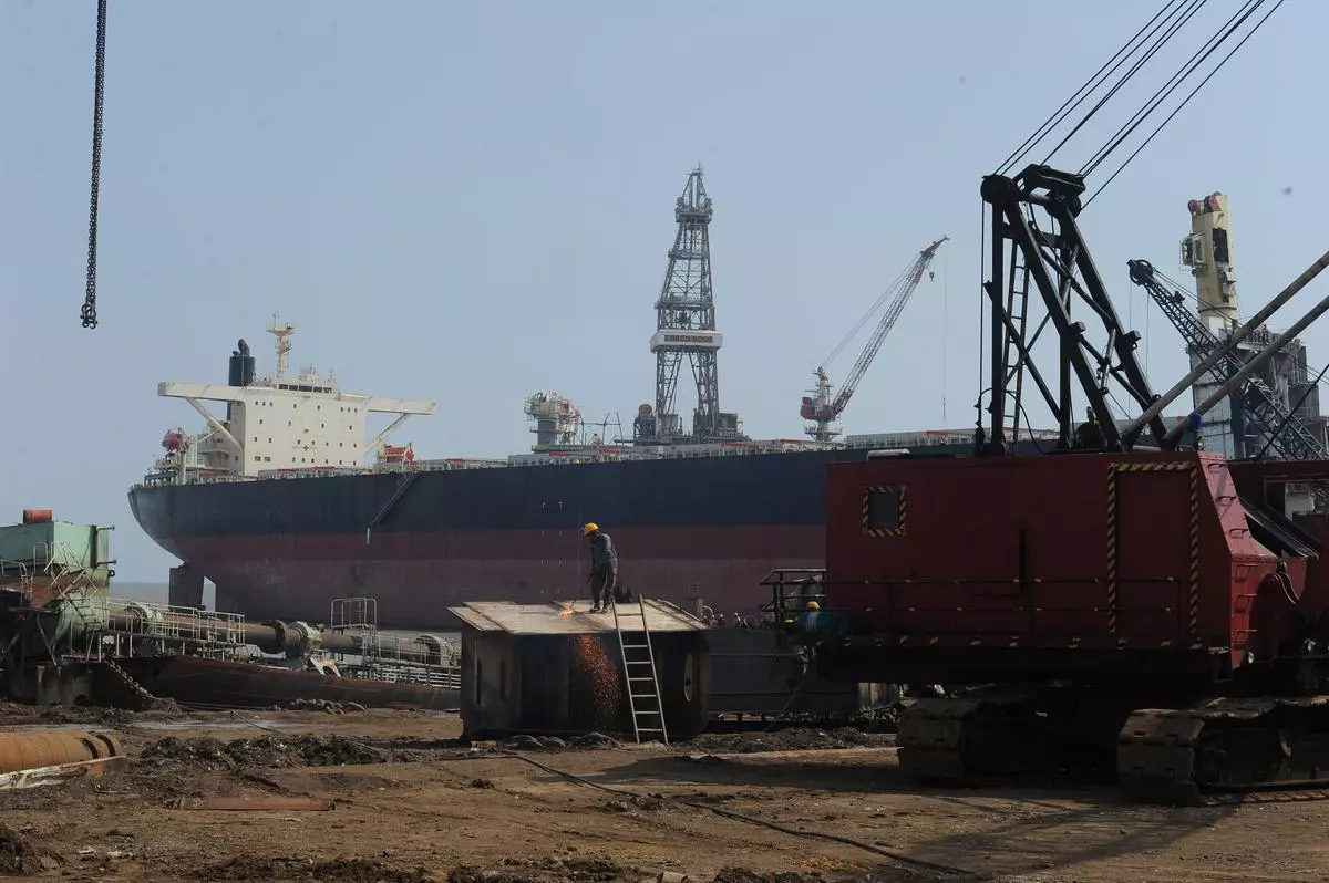 A file photo of Alang Ship Breaking Yard, Gujarat 