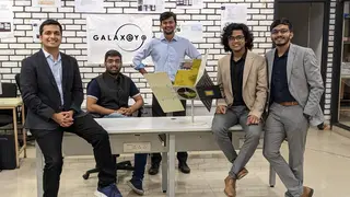 GalaxEye co-founders (from left) Rakshit Bhatt, Suyash Singh, Denil Chawda, Kishan Thakkar, and Pranit Mehta